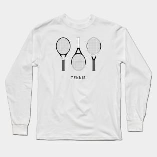 Tennis Rackets set illustrations Long Sleeve T-Shirt